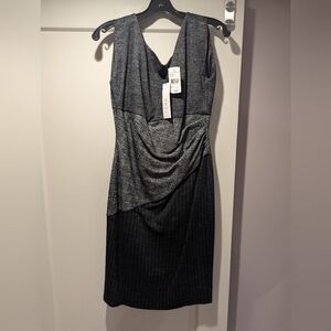 Diane Von Furstenberg Charcoal Asymmetrical Dress